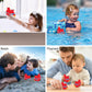 Dollibu Sea Knight Helicopter Bath Buddy Squirter - Floating Red Chopper Rubber Bath Toy, Water Squirting Bathtime Play For Toddlers, Cute Aircraft Toy For The Bathtub, Beach, & Pool For Girls & Boys