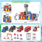 Kids Toys For 3 4 5 6 Years Old Boys, 29.5'' Large City Action Toddler Playset With Lights Sounds, Police & Fire Station Transform Track Toy With 4 Cars, Helicopter, Walkie-Talkie, Gifts For Boy Girl