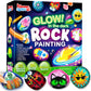 JOYIN Rock Painting Kit- Glow in The Dark Rock Kit, Arts and Crafts for Kids Ages 6-12, Art Supplies Toy, Kids Craft Paint Kits,