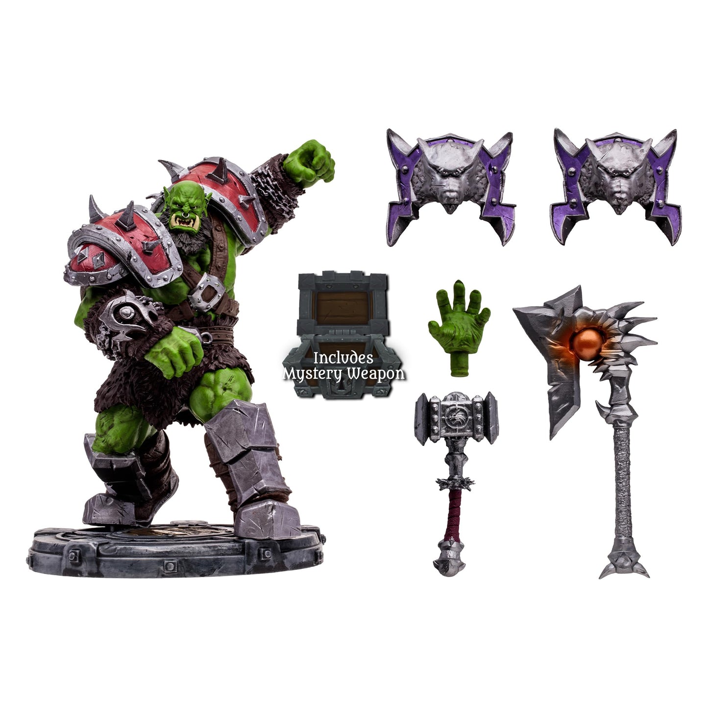McFarlane Toys World of Warcraft Orc Warrior/Shaman 1:12 Scale Figure - Multicolor, Model 16671, Plastic Collectible