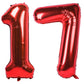 40 In Red Number Balloons Helium Foil Mylar Balloon Birthday Party Banquet Decoration Digital 17
