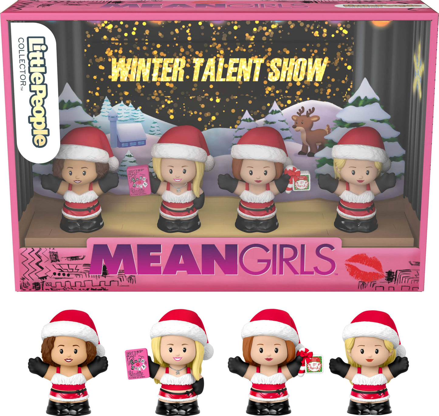 Little People Collector Mean Girls Movie Special Edition Holiday Set For Adults & Fans, 4 Figures In A Display Box