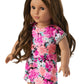 American Girl Truly Me 18-Inch Doll #117 With Brown Eyes, Dark-Brown Hair W/Highlights, Tan Skin, T-Shirt Dress, For Ages 6+