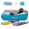 Nevlers 2 Pack Inflatable Loungers With Side Pockets And Matching Bag - Blue & Gray - Waterproof And Portable Lounger - Easy To