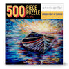 Americanflat 500 Piece Boat Puzzle, 18X24 Inches, Wooden Boat At Sunrise By Olena Art