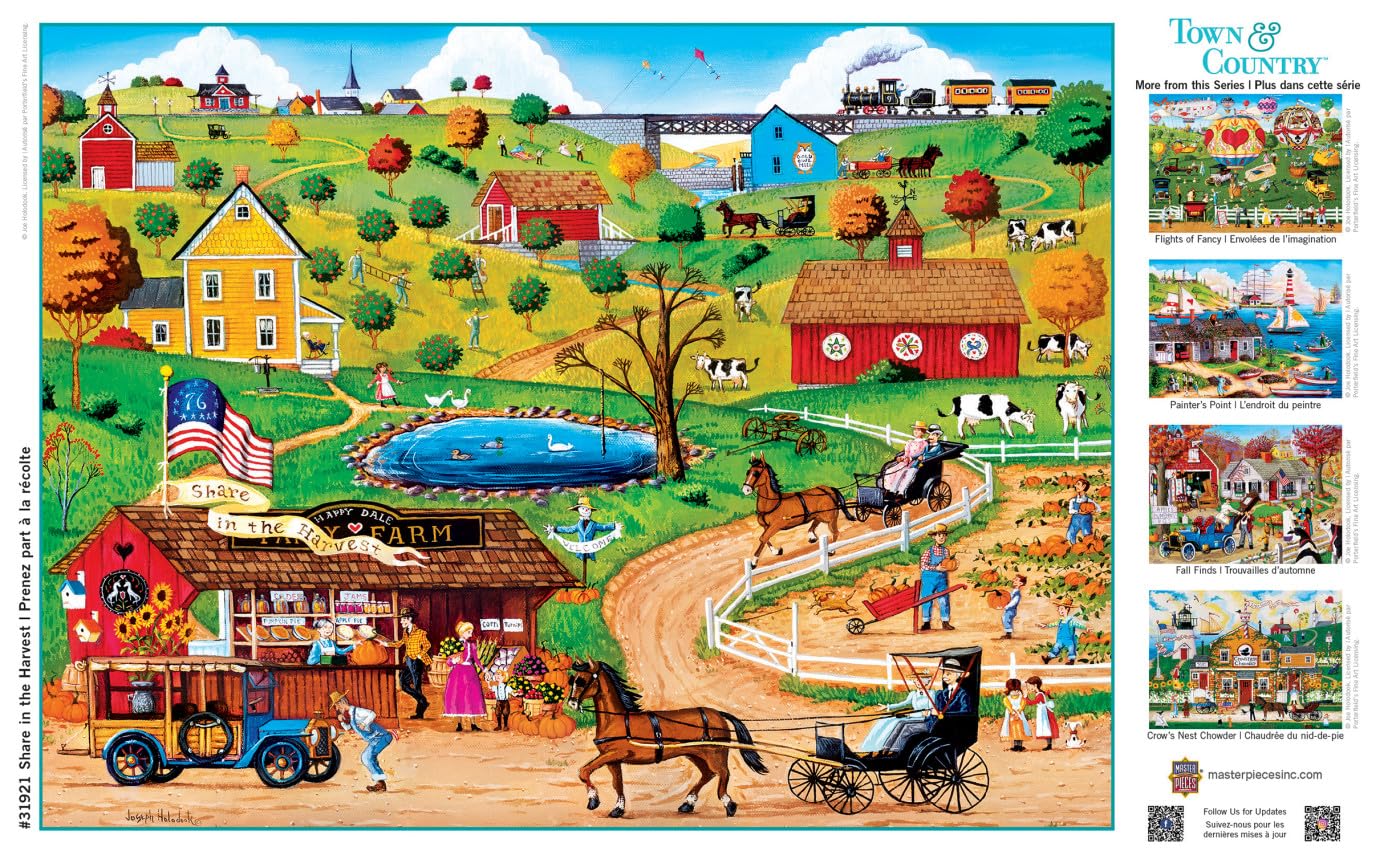 MasterPieces 300 Piece EZ Grip Jigsaw Puzzle - Share in The Harvest - 18x24