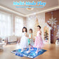Skycomet Dance Mat, Ice And Snow 6-Button Princess Dance Mat For Kids Ages 4-8, Bluetooth Music Control, 13 Built-In Music, 6 Ga