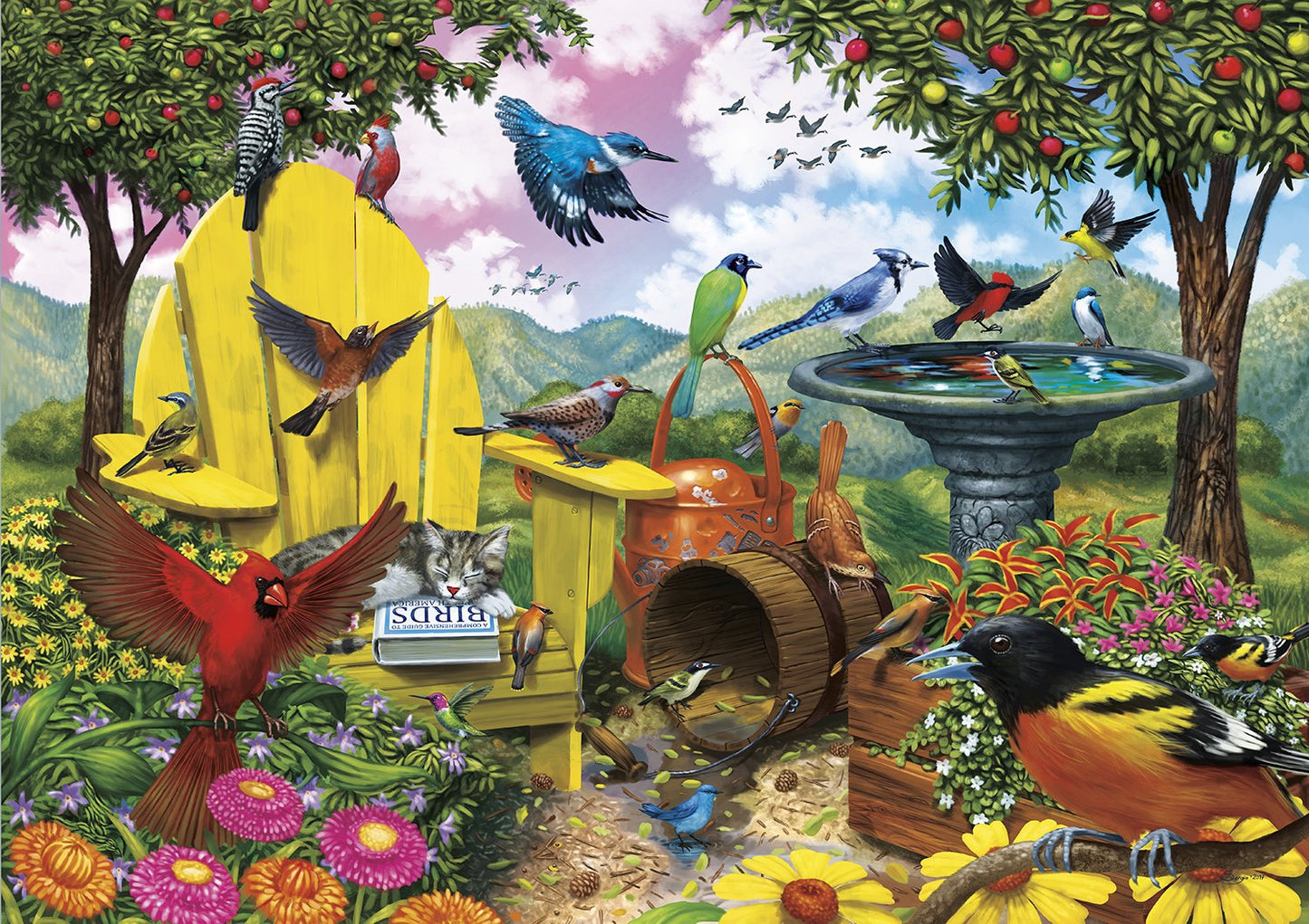 Buffalo Games - Amazing Nature Collection - Hidden Birds - 500 Piece Jigsaw Puzzle, 21.25'L X 15'W
