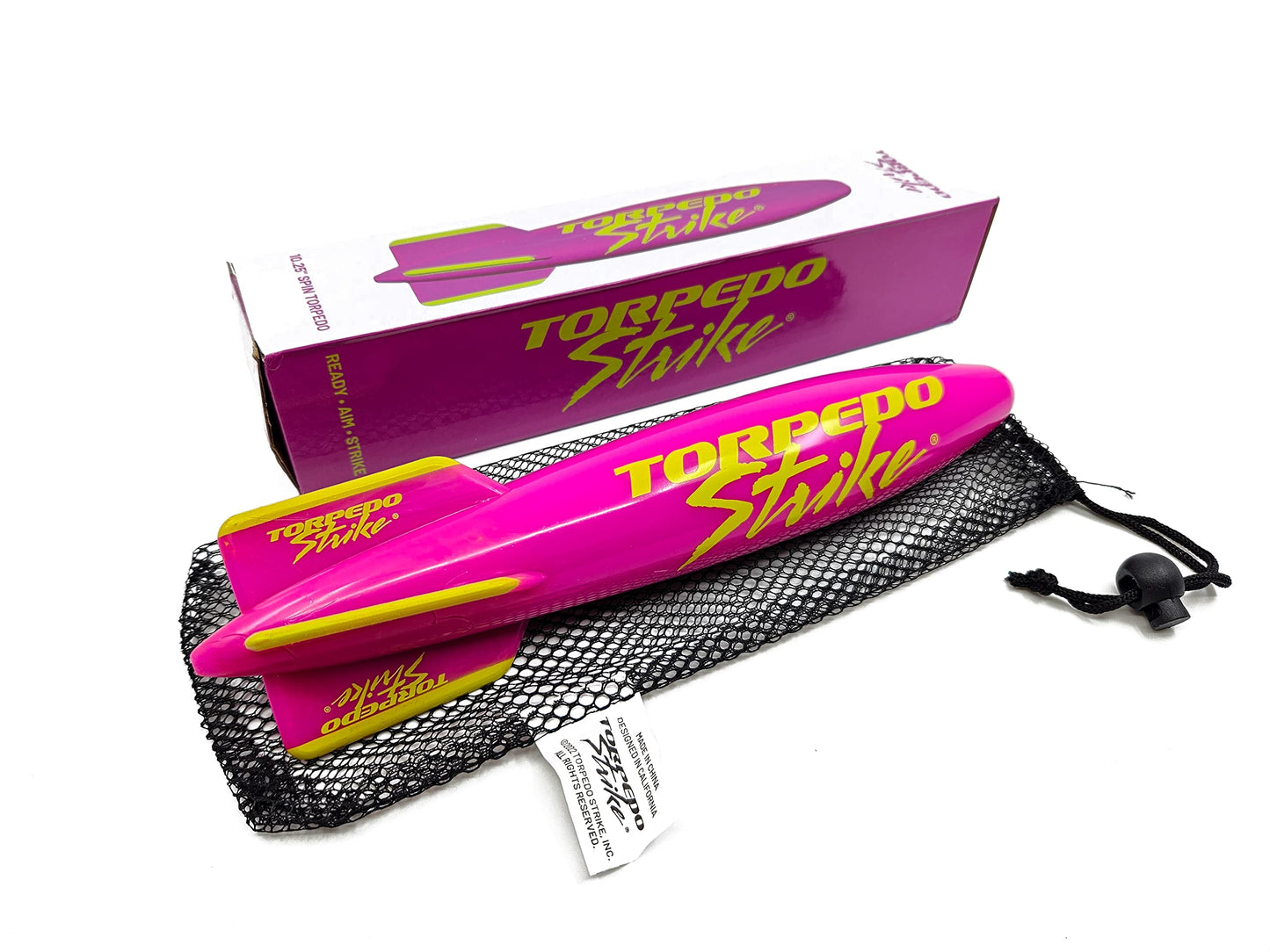 Torpedo Strike Spinfin 10.25'' Large Pool Torpedo Rocket Spins & Glides Up To 30 Feet Like Underwater Football For Under Water P