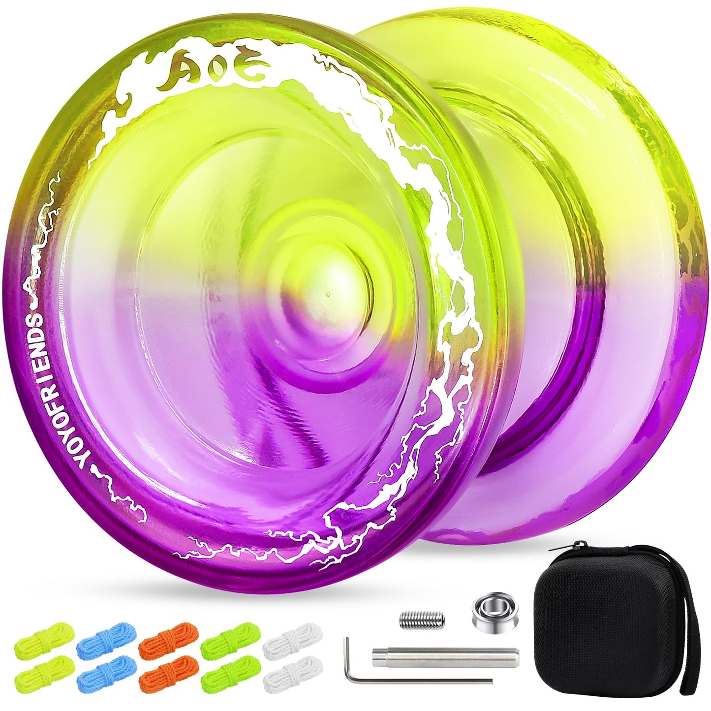 Aoe Dual Function Yoyo For Kids, Professional Responsive & Unresponsive Yoyo With 10 Strings, Case, Bearing Kits