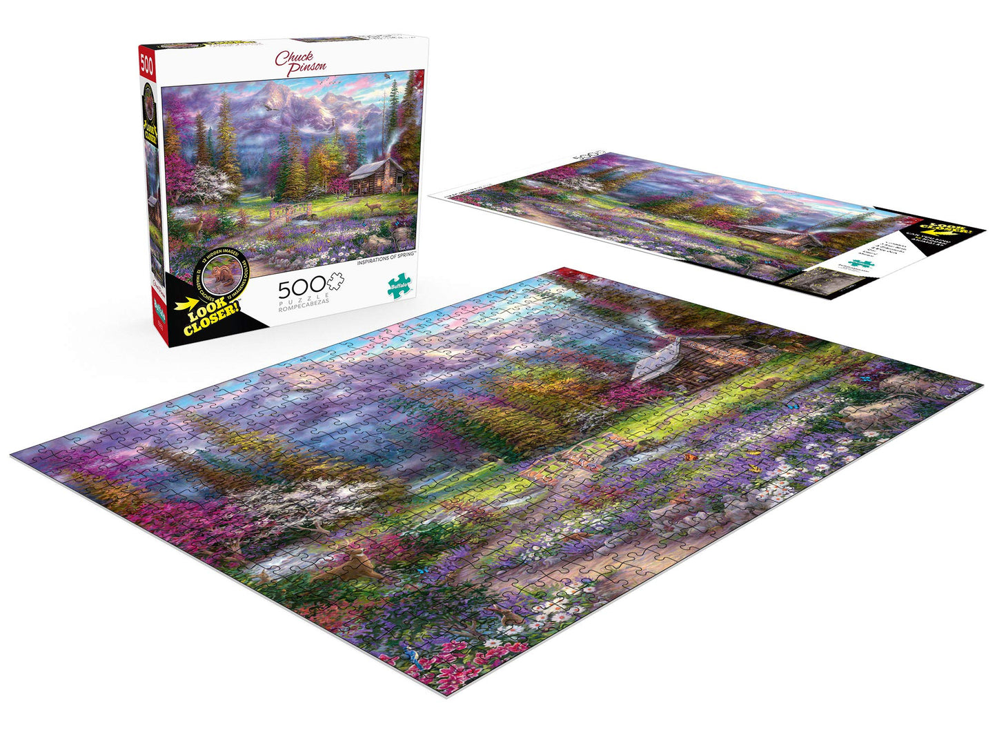 Buffalo Games 500 Piece Jigsaw Puzzle - Inspirations of Spring, Multicolor, Large Size, Challenging for Adults, Model 3252