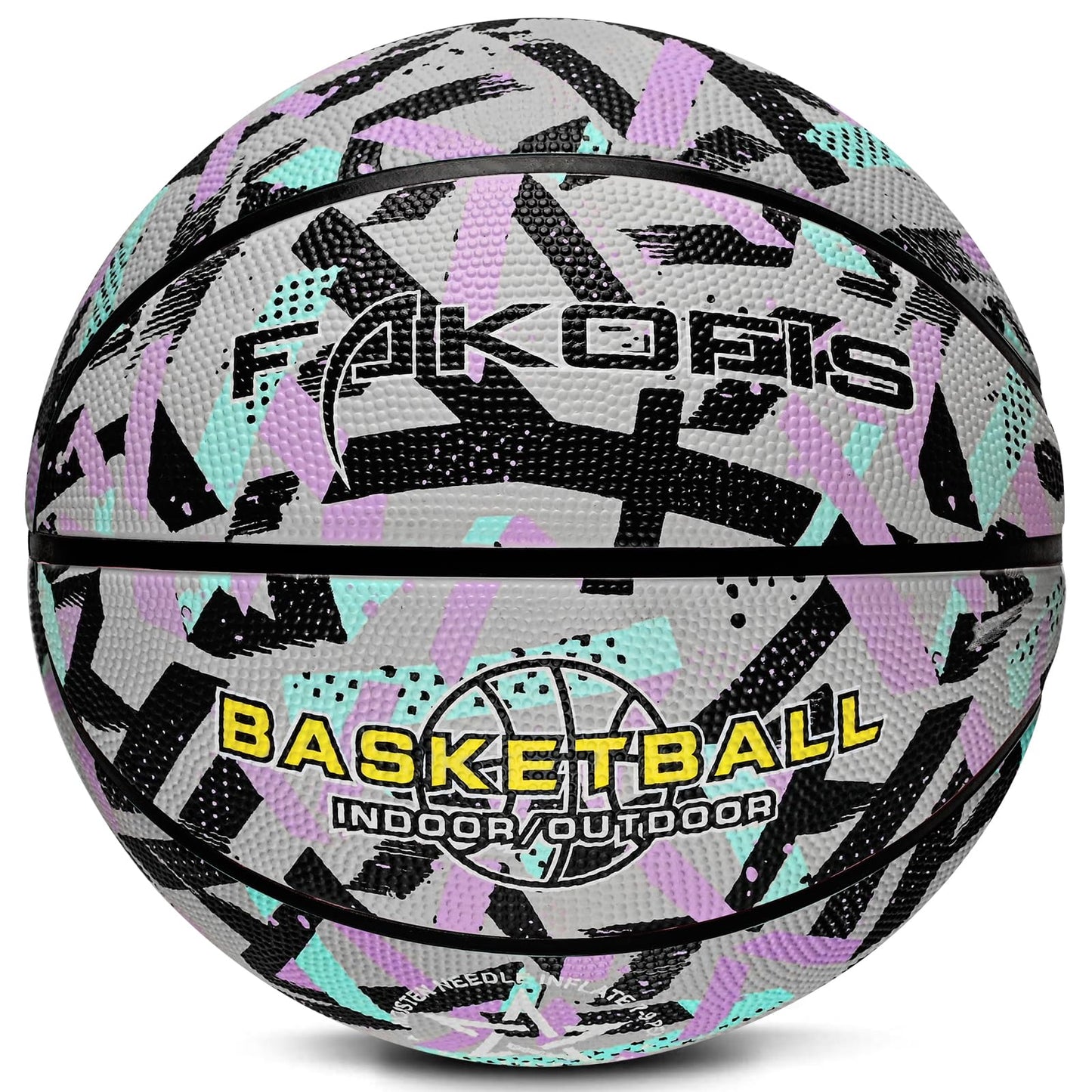 Fakofis Kids Basketball Size 3(22') Mini Basketball For Toddler Boys Girls Age 1 2 3 4 5 6,Pu Rubber Small Basketball Soft Touch For Indoor Outdoor Shoot And Dribble