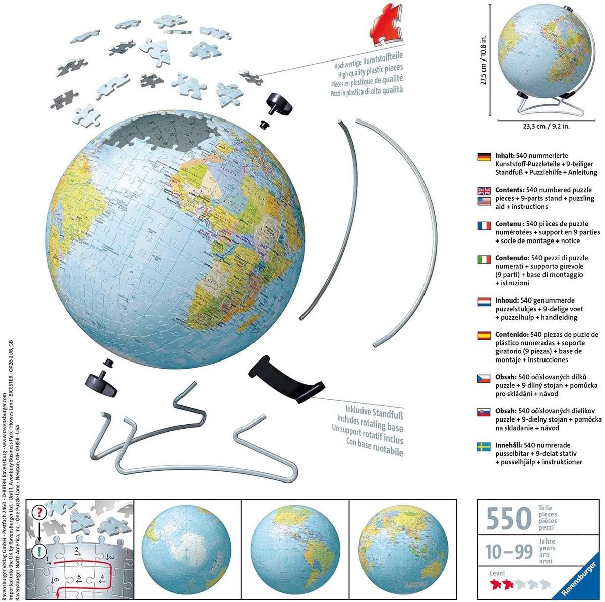 Make Your Own Globe Puzzle