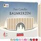 BRUBAKER Tree Candles - Pack of 20 - Pale Gold - 3 x  Inches - Made in Europe - Christmas Wax Candles for Pyramids, Carousels & 