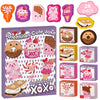 OutsatalinX Scented Valentines Erasers for Kids - 28 Pack Food Scented Erasers with Valentines Boxes, Valentine Exchange Cards f