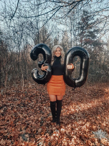30 Balloon Number, Black Number 30Th Birthday Balloons 40 Inch, 30 Years Old Black Birthday Decorations For Men Women, 30Th Anni