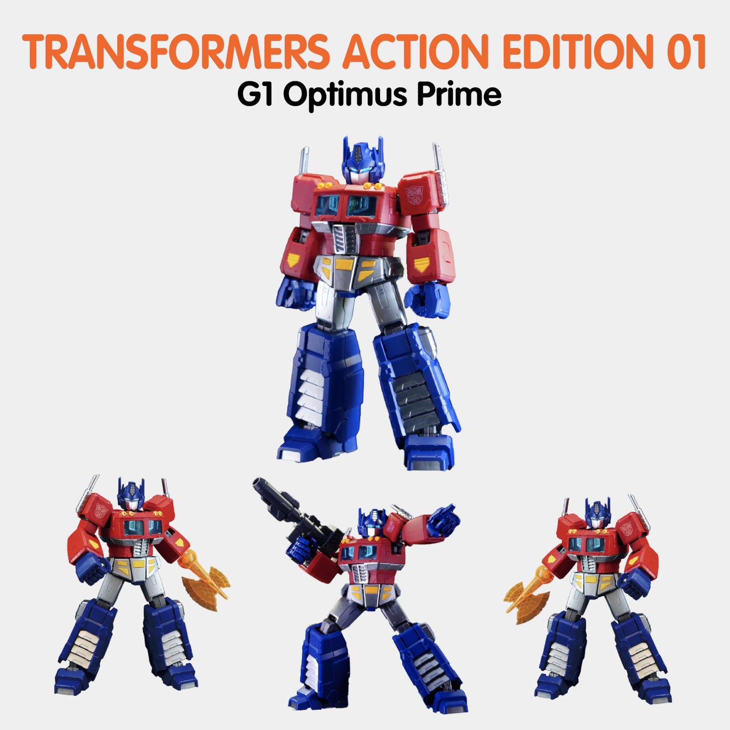 BLOKEES Transformers Action Edition G1 Optimus Prime - 3" Multicolor Plastic Figure Model 71156