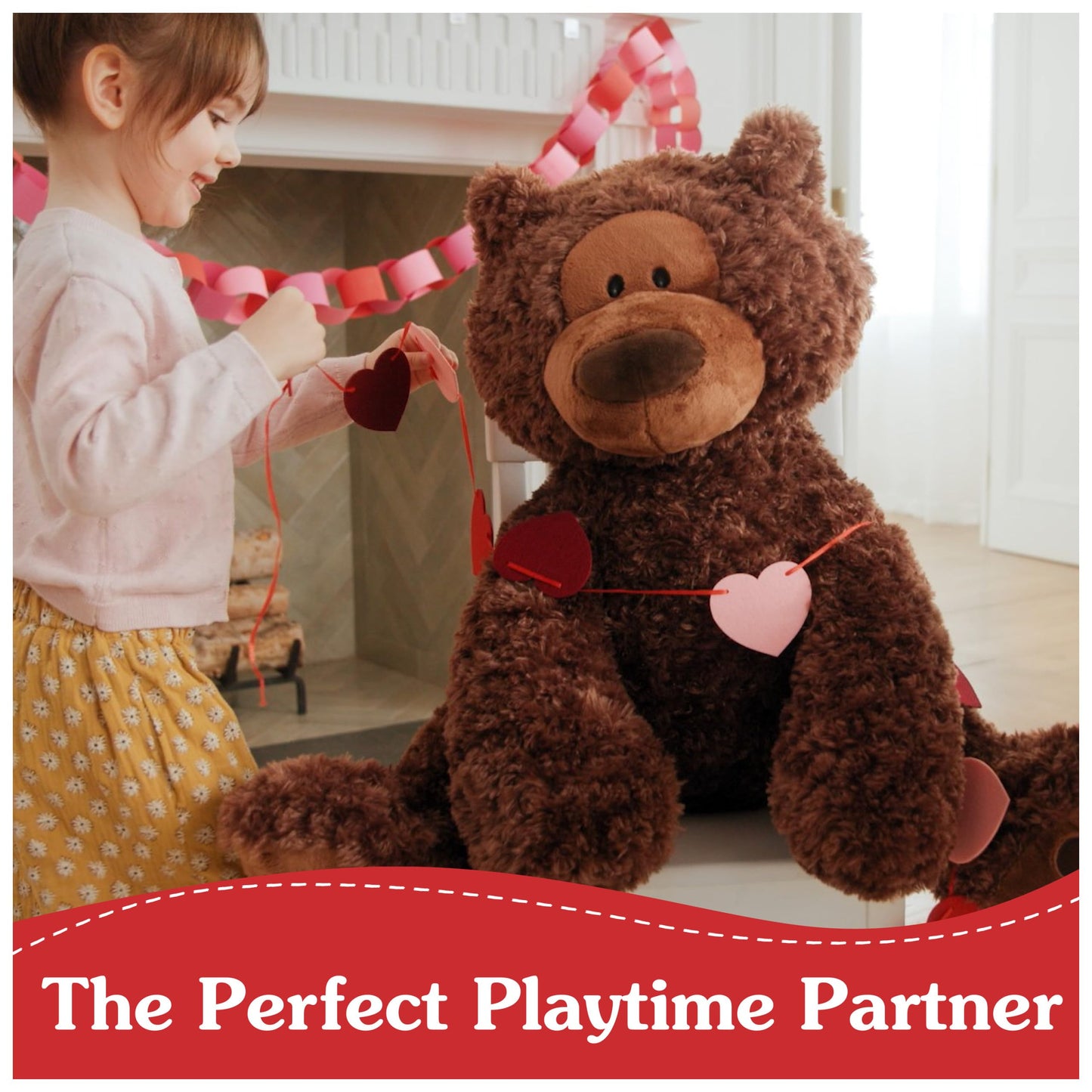 GUND Jumbo Philbin Teddy Bear, Plush Stuffed Animal, 29" Chocolate Brown, Model 6052820, Ideal for Ages 1 and Up