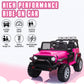 Tobbi 12V Kids Ride On Car, Electric Vehicles Jeep Car With Remote Control, Music, Mp3 Player, Lighting, Rose Red