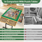 Builderbutler Adjustable Puzzle Table With 4+2 Drawers, Non-Slip Surface Puzzle Board, Tilting & Height Adjustment, 360 Wheels,