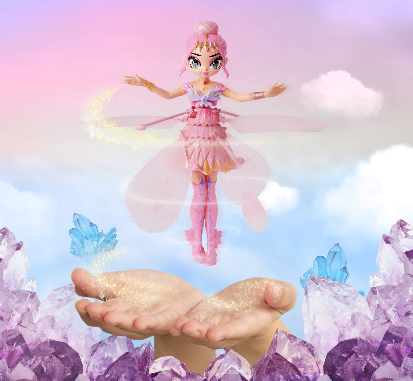 Hatchimals Pixies, Crystal Flyers Pink Magical Flying Pixie Toy, Girl Toys, Girls Gifts For Ages 6 And Up