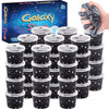 24 Pack Black Galaxy Slime Party Favors for Girls & Boys, Galaxy Star Slime Cup Bulk, Super Soft Sludge Toy, Wet, Non Sticky, Bi