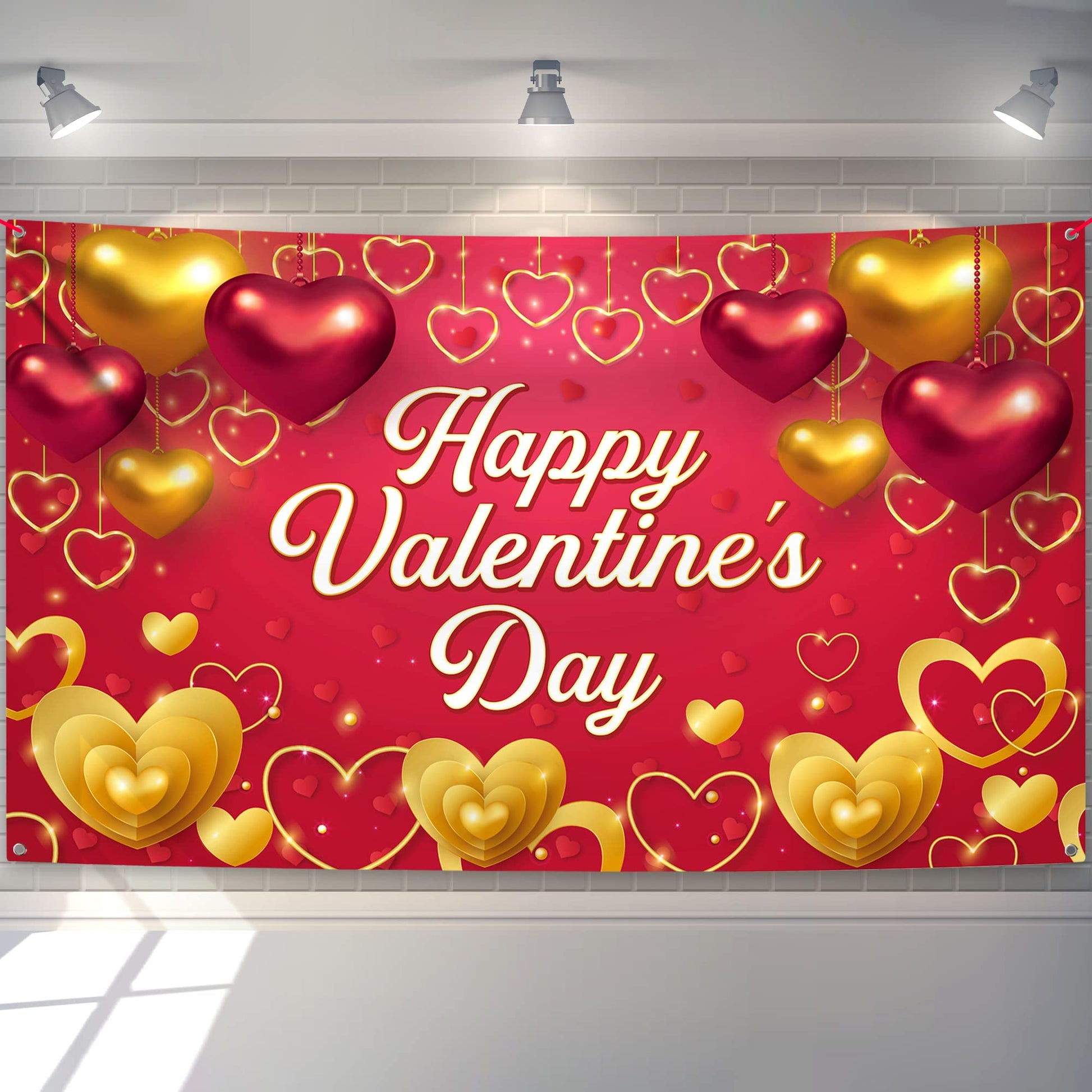 KatchOn, Happy Valentines Day Banner - XtraLarge, 72x44 Inch | Valentines Backdrop, Valentines Decor | Valentines Day Backdrop, 