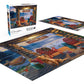 Buffalo Games - Darrell Bush - Lakeside Lodge Twilight - 1000 Piece Jigsaw Puzzle For Adults Challenging Puzzle Perfect For Game Nights - Finished Puzzle Size Is 26.75 X 19.75