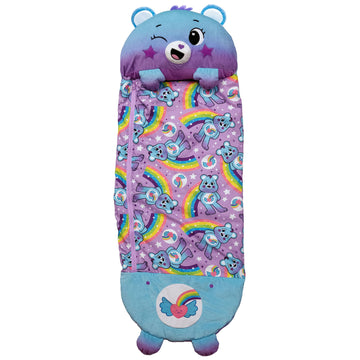 Happy Nappers: Care Bears Sleep Sack Large - Dream Bright Bear - 66 X 30, 2-In-1: Plush Character Opens Into Sleeping Bag, Soft