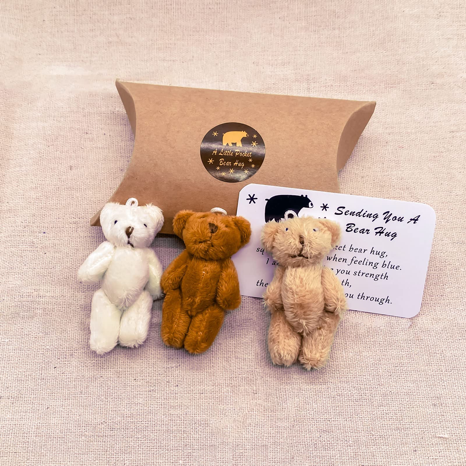 Siluyado A Little Pocket Bear Hug - Sending You A Bear Hug, Pocket Hug Love Token, Give Bear Hugs To Whoever Needs One, Cute Fun