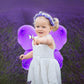 Nenmatte Fairy Girls Wings Sparkle Angel Wings Girls Butterfly Wings For Birhday Party Halloween Costume Dress Up (Purple)