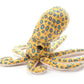 The Petting Zoo Blue Ring Octopus Plush Toy, 8-inch Small Stuffed Animal, Yellow Polyester, Model 322109, Perfect Gift for Kids