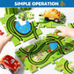 Beby Buty 64 PCS Puzzle Race Track Car Set - Green Plastic Toys for Kids 3-6 Years, Ideal Birthday Gifts for Boys