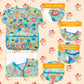Cubaco 2Pcs Artist Smocks Kids Apron For Painting, Children Smocks With Dessert Pattern, Art Smocks For Kids 3-5 Years Paint Smo