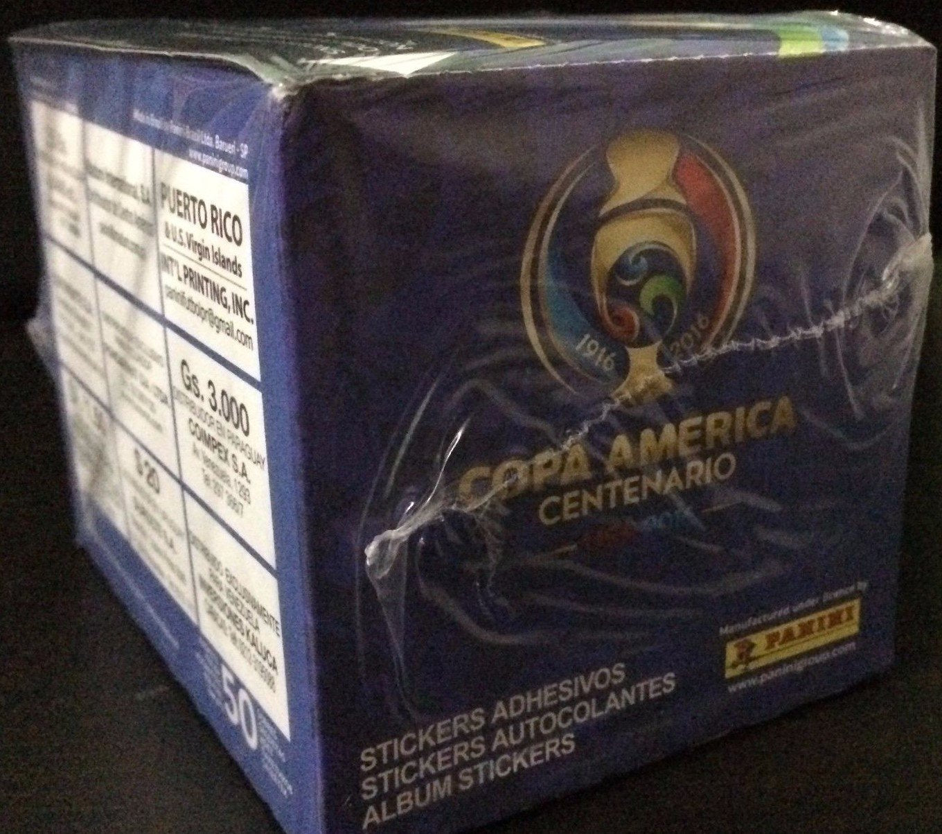 USA 2016 Copa America CENTENARIO Panini complete 50 packs box , Total of 350 stickers