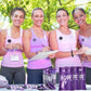 Supervitae 200 Pcs Purple Ribbon Awareness Accessories, Include 50 Purple Ribbon Gift Bags 50 Purple Awareness Wristband 50 Purp