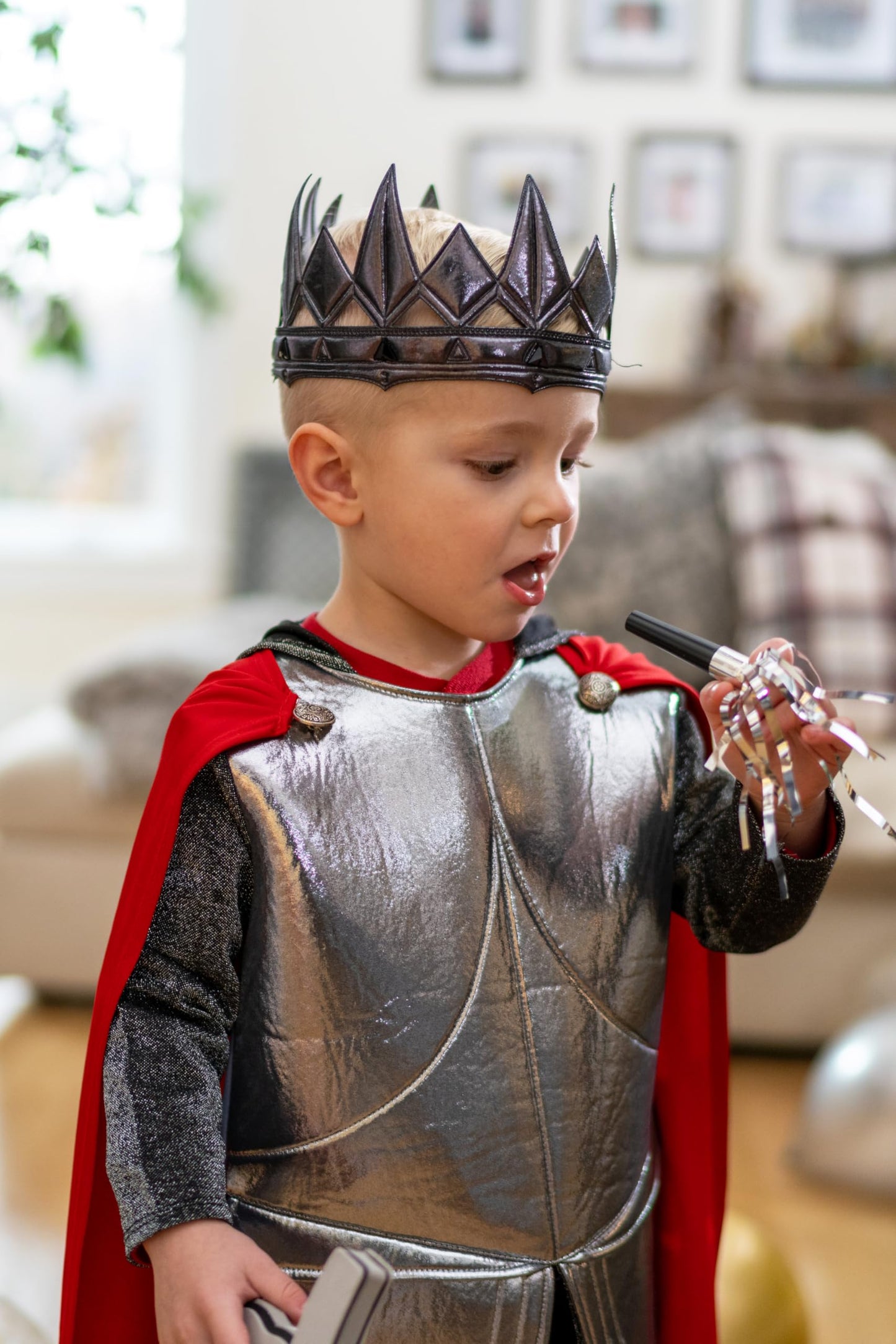 Little Adventures Royal Knight Hooded Cape and Costume - Machine Washable Child Pretend Play and Party Costume (X-LARGE 7-9 YEARS)