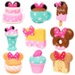 Kawaii Squeezies Minnie Donut - Small Multicolor Plastic Toy, Model 75410