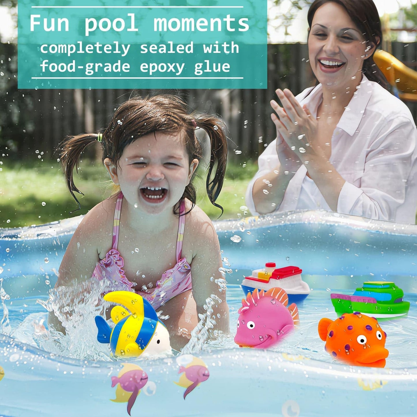 Mold Free Baby Bath Toys - Infant Baby Toys 6-12 12-18 Months - Water Table Toys Pool Toys Fish Bathtub Toys For Toddler 1-3 - V