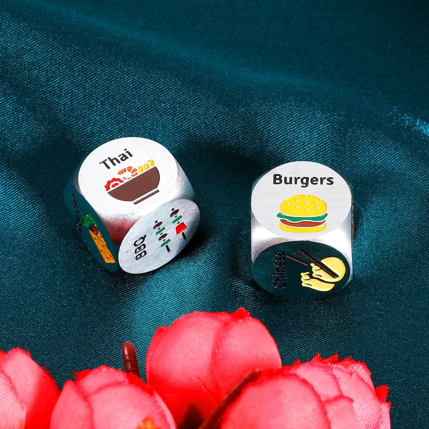 Anniversary Valentines Day Gifts for Him Her Dating Food Decision Dice Date Night Gifts for Boyfriend Girlfriend Couples 1 Year