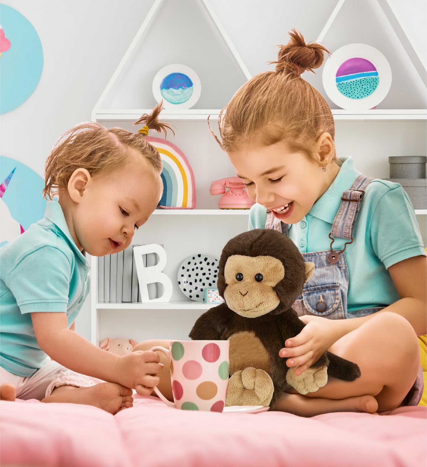 DolliBu Monkey Plush - Super Soft Stuffed Animal  Cute Brown Wildlife Animal Plush  Adorable Fluffy Stuffed Animal for Boys and Girls  Stuffed Zoo Animals Plush Gift for Babies  Kids  mature-themeds - 9 Inch
