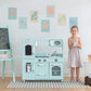 Teamson Kids - Retro Kids Toy Pretend Play Kitchen Playset with Refrigerator. Freezer. Oven and Dishwasher - Mint (1 Pcs)
