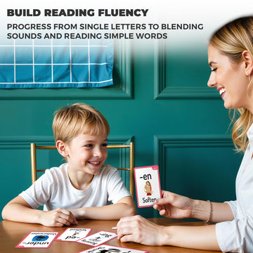 Quokka 1000+ Phonics Words Flash Cards For Kids Ages 4-8 - 20 Reading Stages - 260 Card Games For Kids Ages 3-5 And 6-8 - Learn