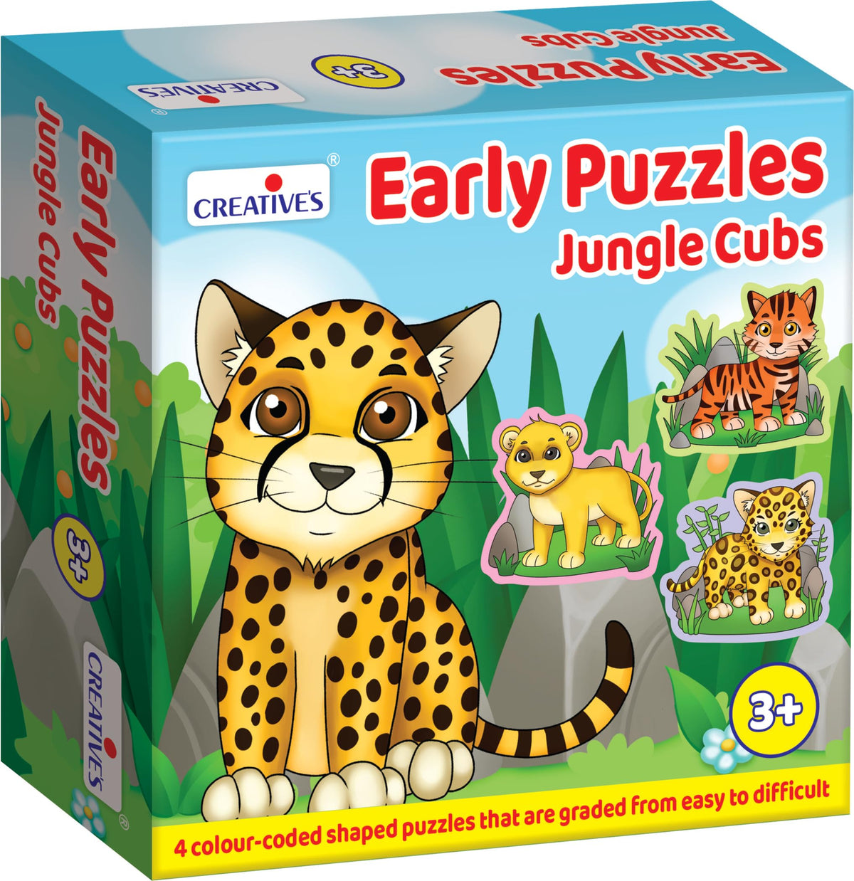 CreativeS Early Puzzles Jungle Cubs | Jigsaw Puzzles In 3,4,5 & 6 Pcs | Big Cats Babies | Early Puzzles Series | Educational & 