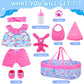 Ecore Fun 10 Pcs Baby Doll Clothes With Bassinet For 17-22 Inch Baby Dolls, Baby Doll Clothing Outfis Accessories Fit 17'-22' Baby Doll Reborn Doll