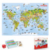 Unikplay Geografika Illustrated World Map Game & 48 Cards | Educational Geography Board Game For Kids 6 Years Up | Learn Fun Fac