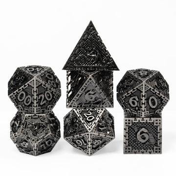 UDIXI 7PCS Metal DND Dice Set, Polyhedral D&D Dice Set Dragon d n d Dice for Dungeons and Dragons, Metal Dice Set d&d for Role P