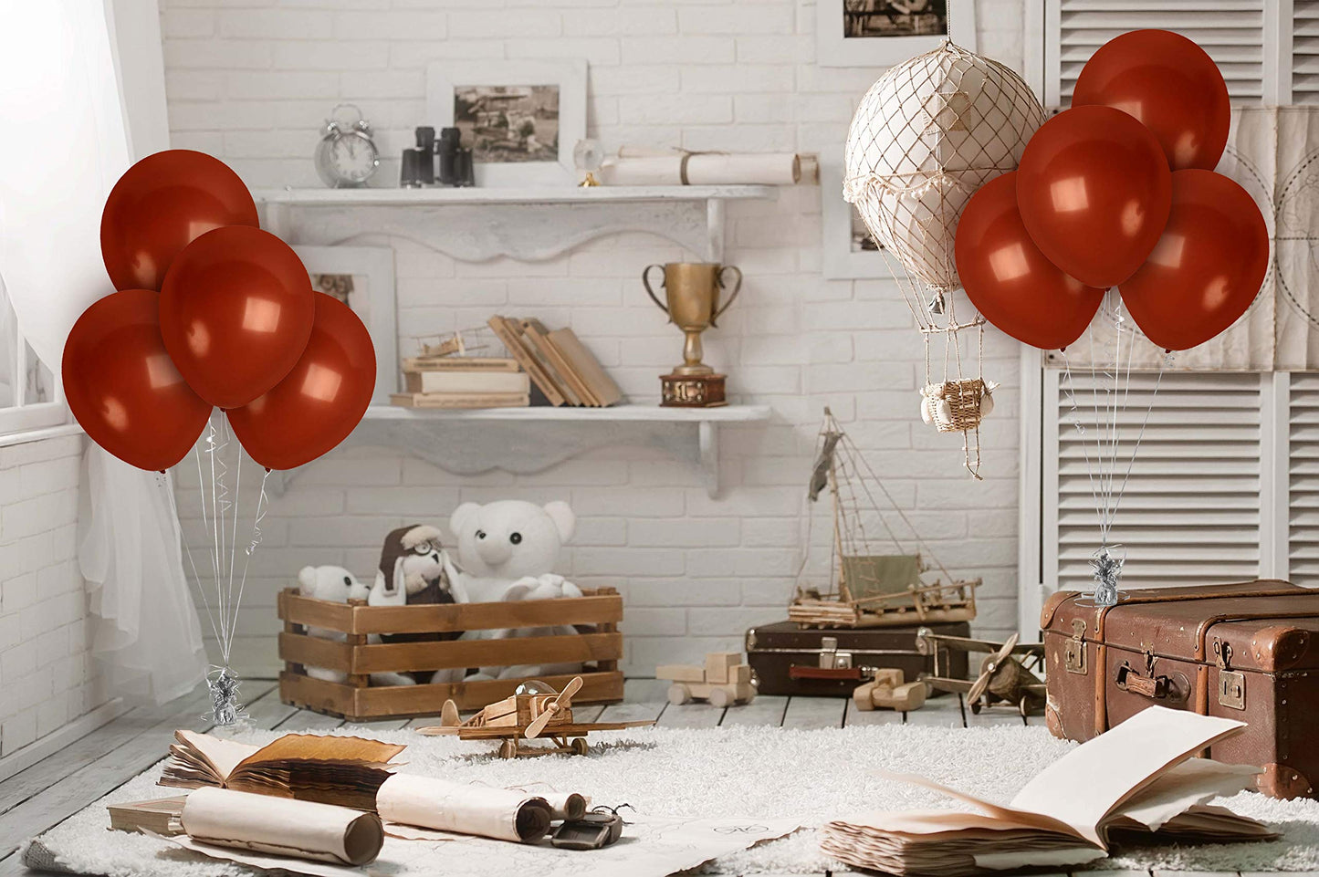 Treasures Gifted Dark Brown Balloons - Mocha Brown Matte Balloons - Dark Tan Balloons, 12 Inch Balloons - Chocolate Balloons - L