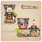 Chinese Street View Butcher Shop Mini Building Blocks, Moc Creative Building Toys Model Set For Girls 6-12 Years Old, 1105 Pcs S