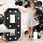 Imprsv Marquee Numbers Black Birthday Decorations: Large 4 Feet Tall Light Up Numbers 19Th 29Th 90Th Party Decor Big Mosaic Card